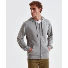 Asquith & Fox Men's Coastal Vintage Wash Loop Back Zip Through Hoodie