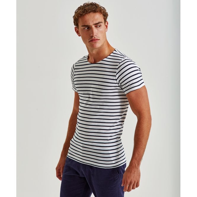 Asquith & Fox  Men's Marinière Coastal Short Sleeve Tee