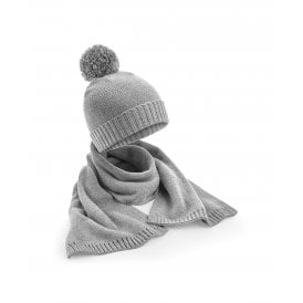 Beechfield Knitted Scarf and Beanie Gift Set