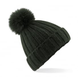 Beechfield Verbier Fur Pom Pom Chunky Beanie