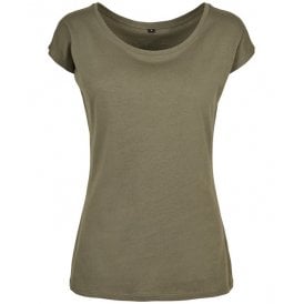 Build Your Brand Basic Women's Wide Neck Tee