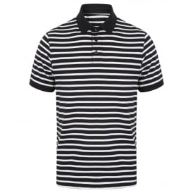 Front Row Striped Jersey Polo Shirt