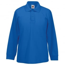 Fruit of the Loom Kids Long Sleeve 65/35 Polo