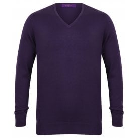 Henbury 12 Gauge V-Neck Jumper