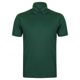 Stretch polo shirt with wick finish