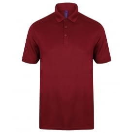 Stretch polo shirt with wick finish