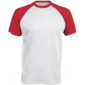 Kariban Baseball Short-Sleeved Two-Tone T-Shirt