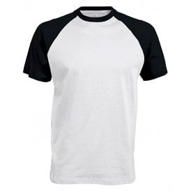 Kariban Baseball Short-Sleeved Two-Tone T-Shirt