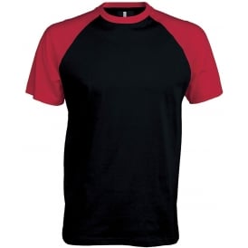 Kariban Baseball Short-Sleeved Two-Tone T-Shirt