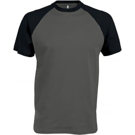 Kariban Baseball Short-Sleeved Two-Tone T-Shirt