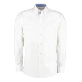 Contrast Premium Oxford Shirt Long-Sleeved (Button-down collar, tailored fit)