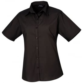 Premier Women's Short Sleeve Poplin Blouse