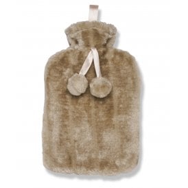 Ribbon Luxury Classic Faux Fur Hot Water Bottle and Cover