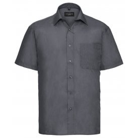 Russell Short Sleeve Polycotton Easycare Poplin Shirt