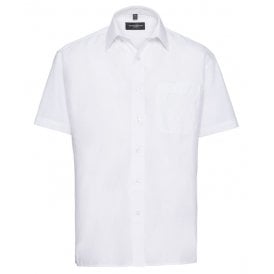 Russell Short Sleeve Polycotton Easycare Poplin Shirt