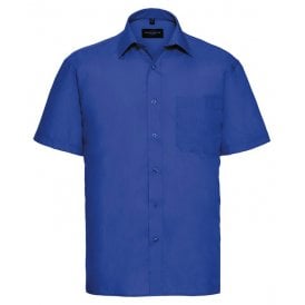 Russell Short Sleeve Polycotton Easycare Poplin Shirt