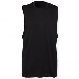 High Neck Slash Armhole Vest