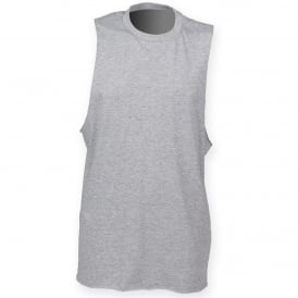 High Neck Slash Armhole Vest