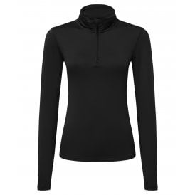 Women's TriDri® Recycled Long Sleeve Brushed Back ¼ Zip Top