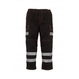 Hi vis polycotton cargo trousers with knee pad pockets (HV018T/3M)