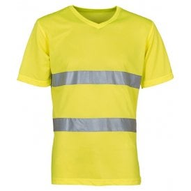 Hi-vis top cool super light v-neck t-shirt (HVJ910)